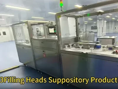 3 Filling Heads Line Type Suppository Filling and Sealing Machine