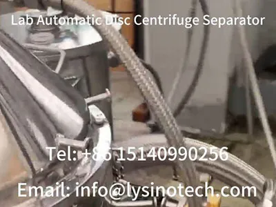 Lab automatic solid liquid separation CIP disc centrifuge separator